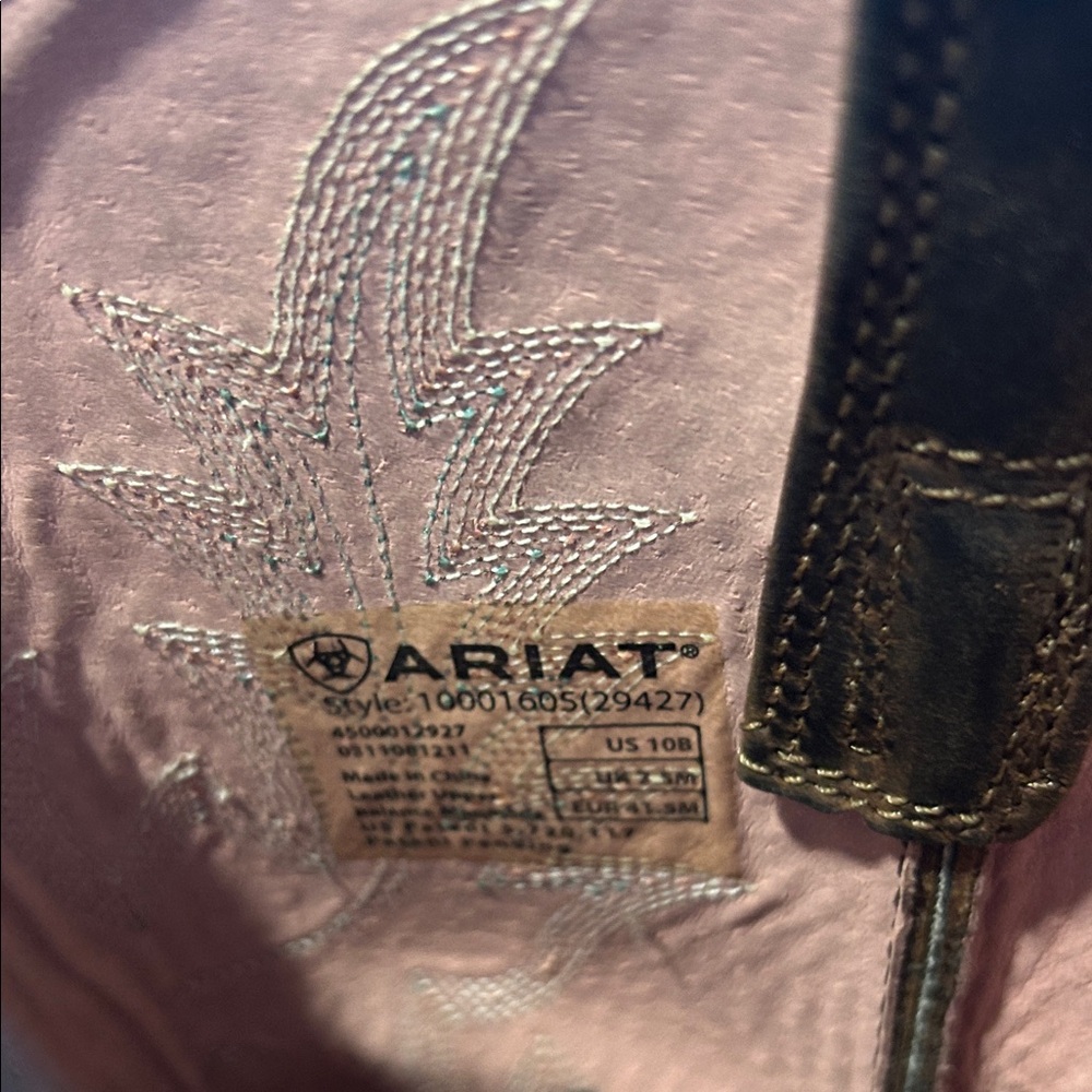 Ariat Brown Western Leather Cowboy Boots - Picture 11 of 12